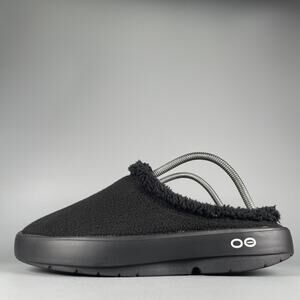 OOFOS OOcoozie Mule Men's Size 9.5 Black Slip On Recovery Shoes Loafers Casual
